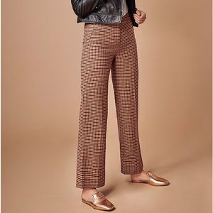 Boden Brown Checkered Straight Leg Pants